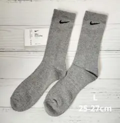 ＊新品＊NIKE ナイキ エブリデイ クルーソックス L グレー 1足のサムネイル
