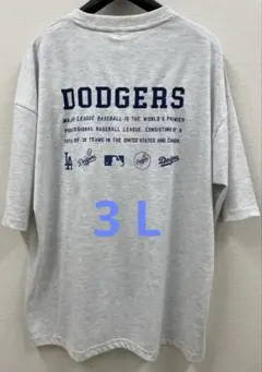 LA Dodgers 刺繍バックロゴ　Tシャツ