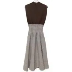 snidel | スナイデル ニットベストコンビボリュームワンピース ワンピース