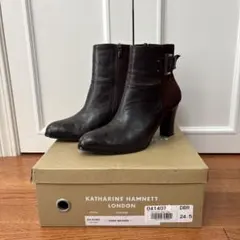 KATHARINE HAMNETT ダークブラウンブーツ 24.5