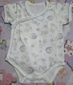 星と月柄 半袖ベビー肌着 80cm