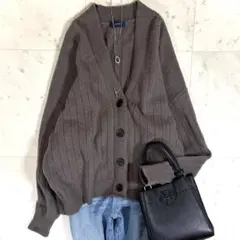 人気 シップス ウールカシミヤＶネックカーディガン 定価1.6万 ゆったり