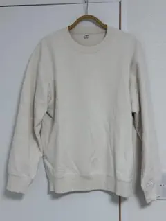 定価2990円 未使用品 UNIQLO スウェットシャツ オフホワイト Lサイズ