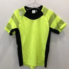 J1608 adidas Tシャツ　150 蛍光イエロー