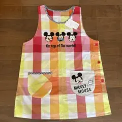 【新品タグ付き】キャラクターエプロン　ディズニー　ミッキーマウス　保育