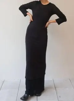 TODAYFUL ブラック 長袖 ロングワンピース