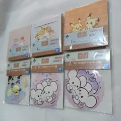 一番くじポケモン メモパッド、ステッカー 6点セット