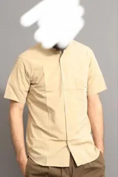 BEAUTY&YOUTH　ポプリン バンドカラー シャツ　XL　ベージュのサムネイル