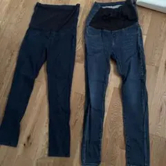 マタニティパンツ M ネイビー　デニム