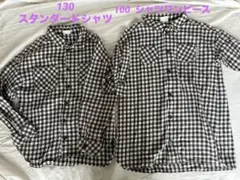 BREEZEチェック柄シャツ130.ワンピース100cm2着セット