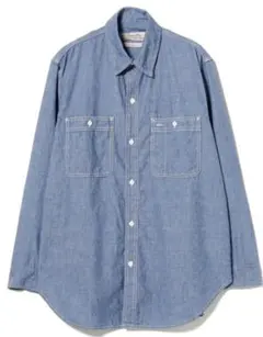 マディソンブルー B刺繍 HAMPTON シャンブレーシャツ 水色 02 uw4