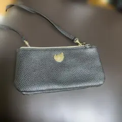 猫耳デザイン ショルダーバッグ 黒とベージュ