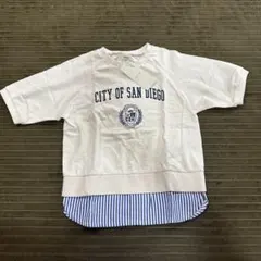 【新品】プティマイン 半袖Tシャツ 120cm カレッジ　ロゴ