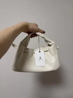 2WAY合成皮革ポーチ ホワイト