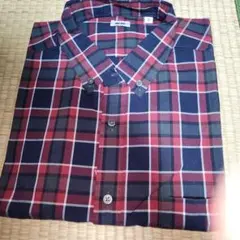 ユニクロ UNIQLO ブロードチェックシャツ（長袖）XL