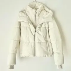 希少 ZARAフェイクシープ スキンフード付き 撥水ウィンドブレーカー XS