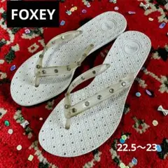 フォクシー　ラバーサンダル ヒール付き　ラバービジュー オフ　36　イタリア製のサムネイル