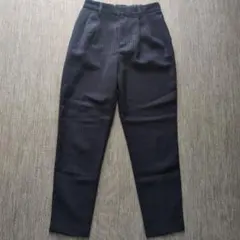 GU ネイビー ストライプテーパードパンツ レディースM　オフィスカジュアル