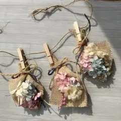 ハンドメイド　ガーランド　ドライフラワー　プリザーブドフラワー