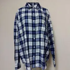 Levis チェック柄 長袖シャツ Мサイズ 隠しボタン 個性的