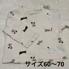 H&M 犬柄 Tシャツ サイズ目安60