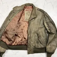 超希少 ドッグファイト オールドフライトジャケット 本革 ダメージ加工 MA-1