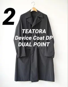 【TEATORA】DEVICE COAT DUAL POINT_Black 中古 中綿チェスターコート【DEVICE COAT dual point】｜TEATORA