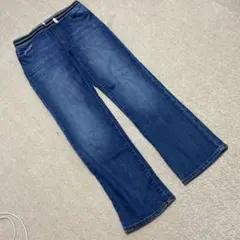 gap kids デニム　ジーンズ　ウエストゴム　ユーズド加工　160cm