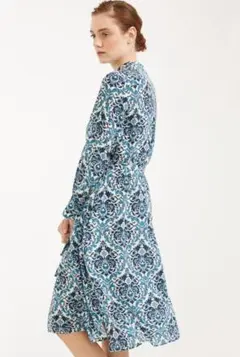 MaxMara WEEKEND ボタニカル柄 切り替え ロングワンピース フレア