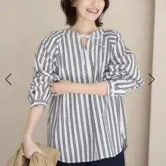 studio clip 柄アソート3WAYシャツブラウス　ストライプ