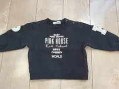 ベビー　キッズ　80 トレーナー　スウェット　パーカー　黒　ベビーピンクハウスのサムネイル