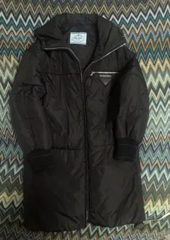 PRADA プラダ ナイロン ジャンパー ブラックダウンジャケット 36 ロゴ