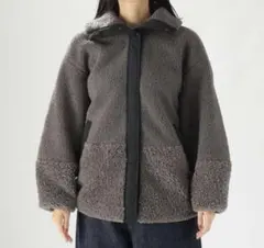 niko and... クルクルボア切り替えジャケット チャコール