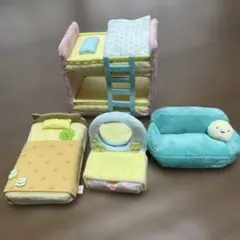 ぬいぐるみ家具セット（2段ベッド・ソファ・クッション）