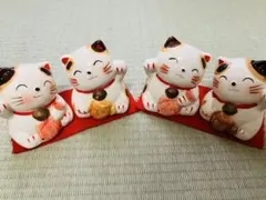 招き猫 置物 4体セット