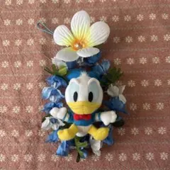 ドナルド　ネックレス　ストラップ　キーホルダー　ぬいぐるみ　ディズニー 花