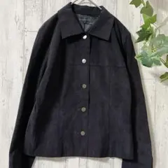 DESVISIO 日本製 スエード風ジャケット 42 ブラック