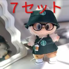 【7点セット】ラブブ labubu 着せ替え 服 ぬい服 バリスタ コーヒー