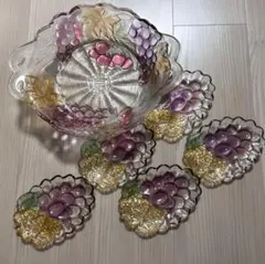極美品 SOGA オードブル フルーツ皿 ガラス レトロ セット