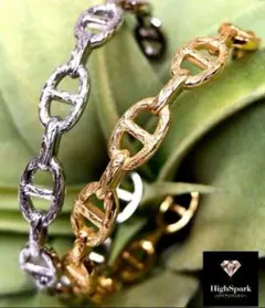 早い者勝ち！ハワイアンジュエリー バングル マリンチェーン 波模様 ユニセックス