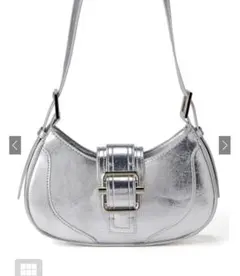 レザーラウンドミニショルダーバッグ GRL グレイル