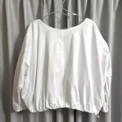 ホワイト バルーンスリーブ シャツ Mサイズ