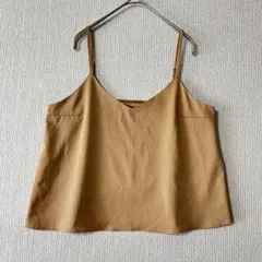 ナノユニバース【美品】ブラウンキャミソール 裏地付き　FREEのサムネイル