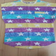 yellowface 星柄ストライプ Tシャツ 100