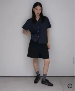 r*n様 LINKABLEリンカブル☆ペプラムポロシャツ　ネイビー r*n様 LINKABLEリンカブル☆ペプラムポロシャツ ネイビー - メルカリ
