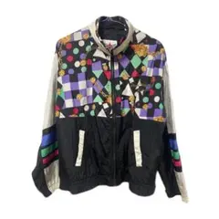 y2k 平成ギャル　パッチワーク　カラフルな幾何学模様 ジャケット　00s