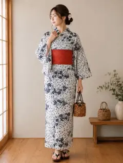 花柄浴衣