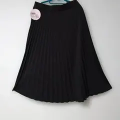 プリーツスカート ブラック LLサイズ ポリエステル100%