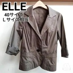 ELLE スプリングコート 無地 裏地なし ジャケットのサムネイル