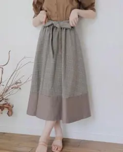 Areeam オンオフをくれるチェックスカートのサムネイル